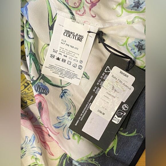 Versace Jeans Couture Logo-Printed Buttoned Shirt size 38/us size 2 - Picture 9 of 16